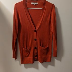 Loft Burnt Orange cardigan